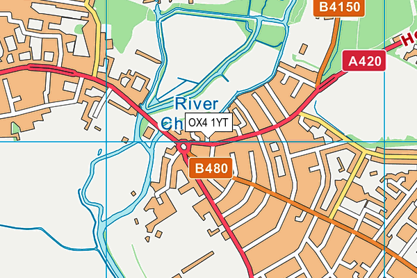OX4 1YT map - OS VectorMap District (Ordnance Survey)