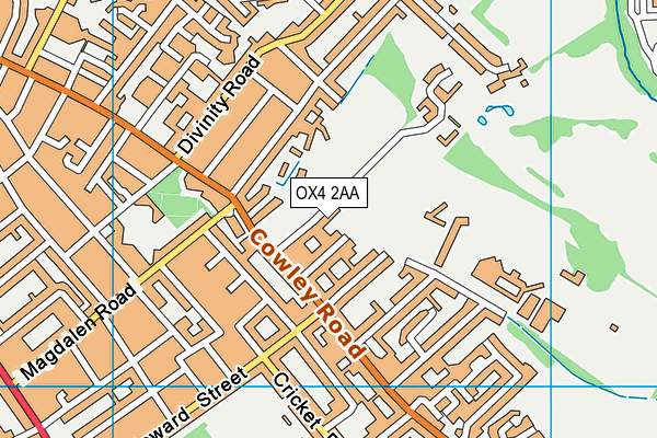 OX4 2AA map - OS VectorMap District (Ordnance Survey)
