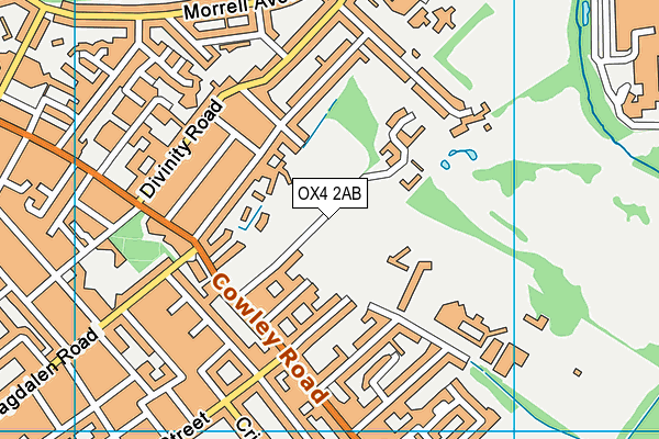 OX4 2AB map - OS VectorMap District (Ordnance Survey)