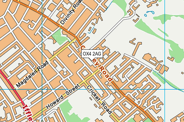 OX4 2AG map - OS VectorMap District (Ordnance Survey)