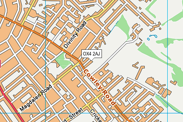 OX4 2AJ map - OS VectorMap District (Ordnance Survey)