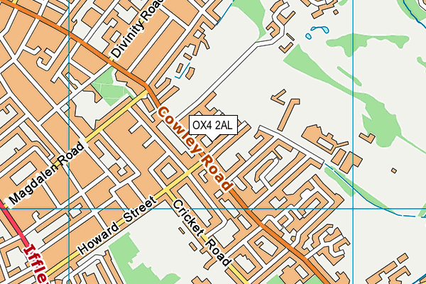 OX4 2AL map - OS VectorMap District (Ordnance Survey)