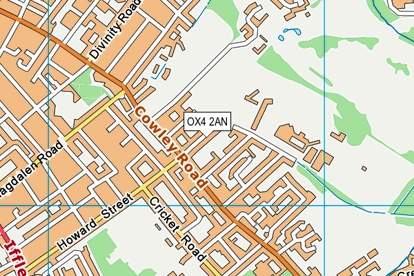 OX4 2AN map - OS VectorMap District (Ordnance Survey)