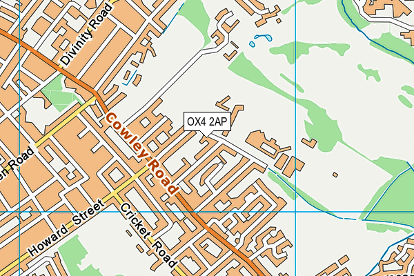 OX4 2AP map - OS VectorMap District (Ordnance Survey)