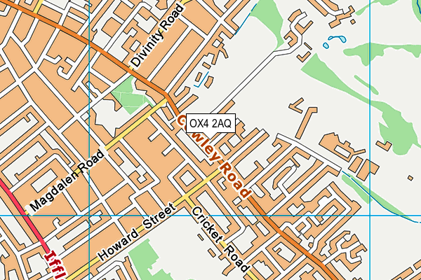 OX4 2AQ map - OS VectorMap District (Ordnance Survey)