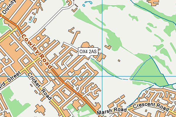 OX4 2AS map - OS VectorMap District (Ordnance Survey)