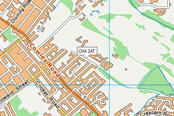 OX4 2AT map - OS VectorMap District (Ordnance Survey)