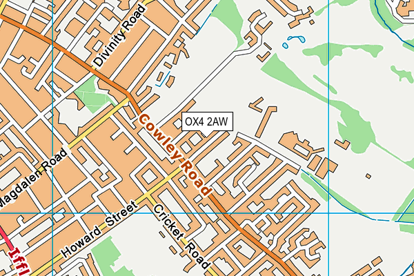 OX4 2AW map - OS VectorMap District (Ordnance Survey)