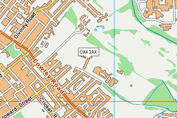 OX4 2AX map - OS VectorMap District (Ordnance Survey)