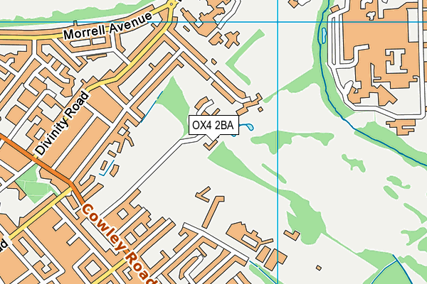 OX4 2BA map - OS VectorMap District (Ordnance Survey)