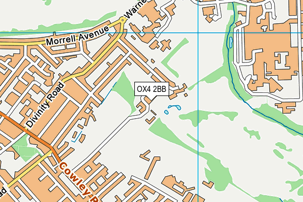 OX4 2BB map - OS VectorMap District (Ordnance Survey)
