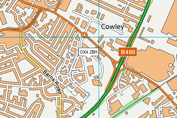 OX4 2BH map - OS VectorMap District (Ordnance Survey)