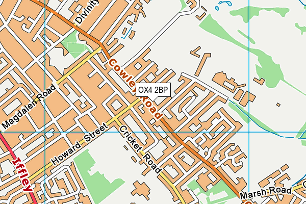 OX4 2BP map - OS VectorMap District (Ordnance Survey)