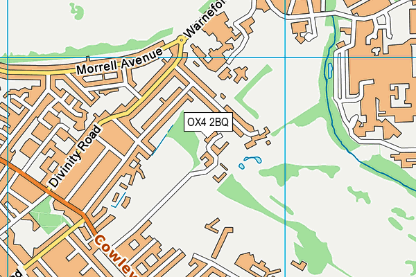 OX4 2BQ map - OS VectorMap District (Ordnance Survey)