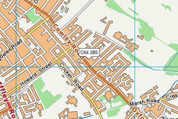 OX4 2BS map - OS VectorMap District (Ordnance Survey)