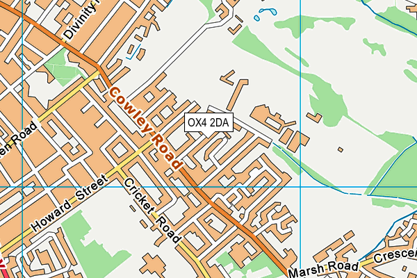OX4 2DA map - OS VectorMap District (Ordnance Survey)