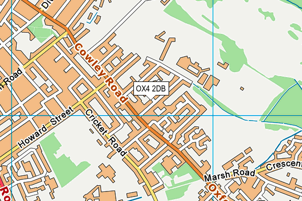 OX4 2DB map - OS VectorMap District (Ordnance Survey)
