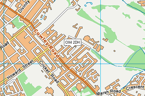 OX4 2DH map - OS VectorMap District (Ordnance Survey)