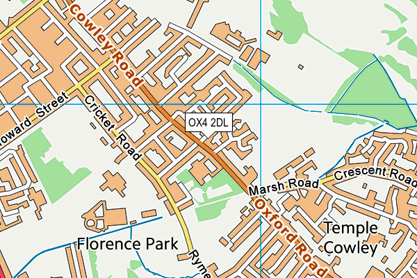 OX4 2DL map - OS VectorMap District (Ordnance Survey)