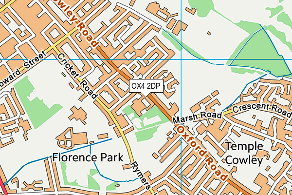 OX4 2DP map - OS VectorMap District (Ordnance Survey)