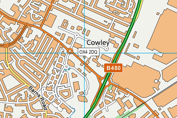 OX4 2DQ map - OS VectorMap District (Ordnance Survey)