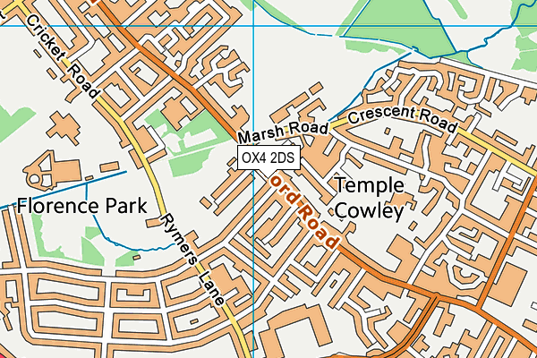 OX4 2DS map - OS VectorMap District (Ordnance Survey)