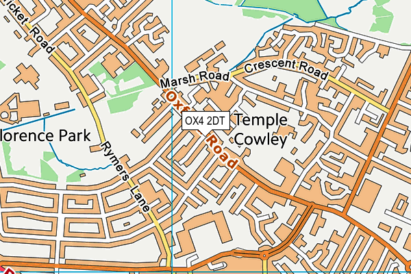 OX4 2DT map - OS VectorMap District (Ordnance Survey)