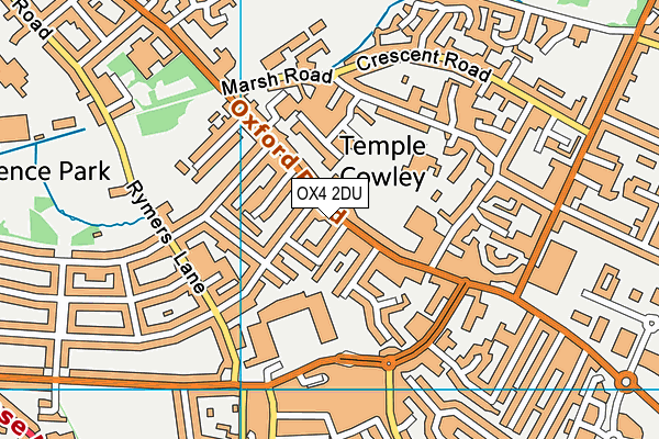OX4 2DU map - OS VectorMap District (Ordnance Survey)