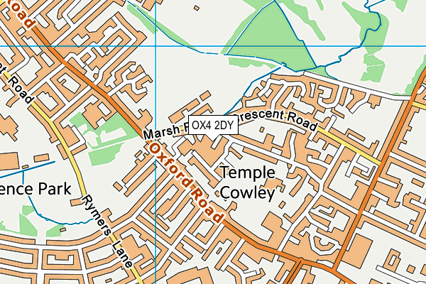 OX4 2DY map - OS VectorMap District (Ordnance Survey)
