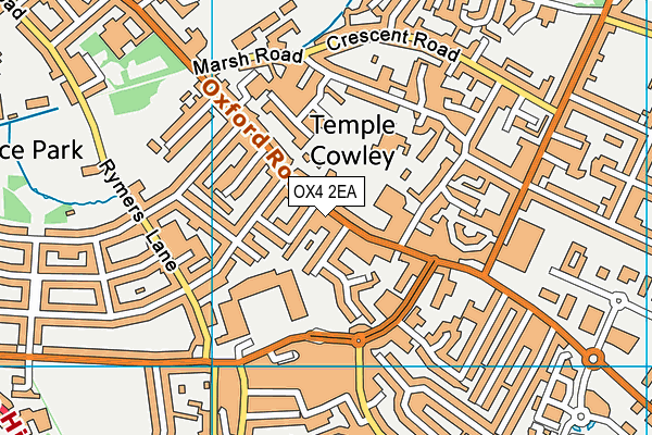 OX4 2EA map - OS VectorMap District (Ordnance Survey)