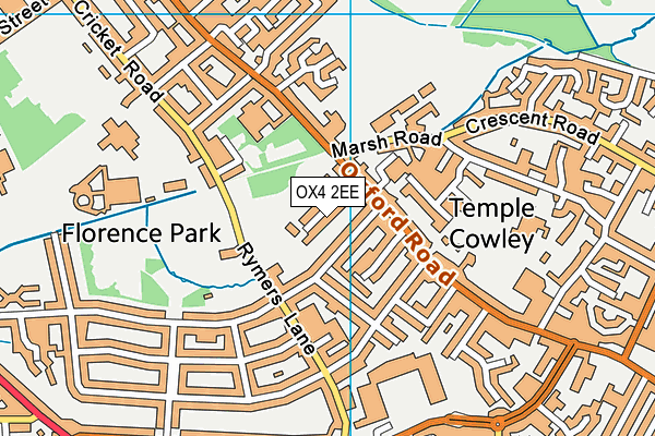 OX4 2EE map - OS VectorMap District (Ordnance Survey)