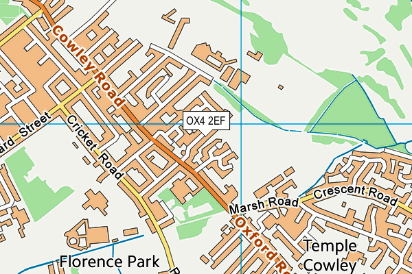 OX4 2EF map - OS VectorMap District (Ordnance Survey)