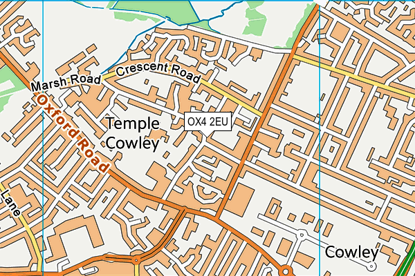 OX4 2EU map - OS VectorMap District (Ordnance Survey)