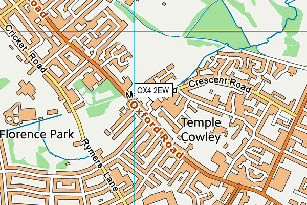 OX4 2EW map - OS VectorMap District (Ordnance Survey)