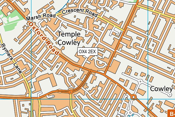 OX4 2EX map - OS VectorMap District (Ordnance Survey)