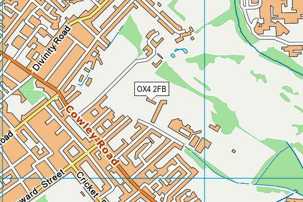 OX4 2FB map - OS VectorMap District (Ordnance Survey)