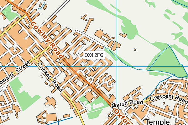 OX4 2FG map - OS VectorMap District (Ordnance Survey)