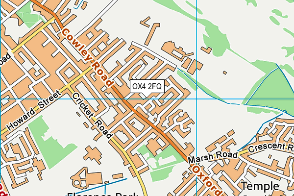 OX4 2FQ map - OS VectorMap District (Ordnance Survey)