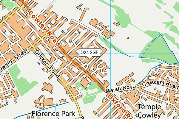 OX4 2GF map - OS VectorMap District (Ordnance Survey)