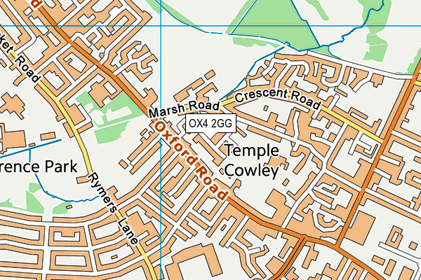 OX4 2GG map - OS VectorMap District (Ordnance Survey)