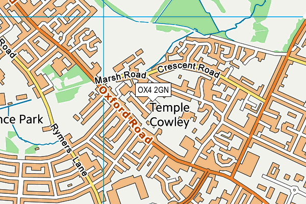 OX4 2GN map - OS VectorMap District (Ordnance Survey)