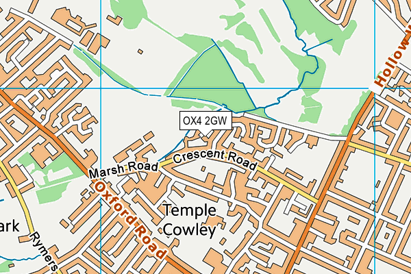 OX4 2GW map - OS VectorMap District (Ordnance Survey)