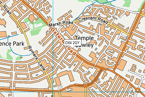 OX4 2GY map - OS VectorMap District (Ordnance Survey)