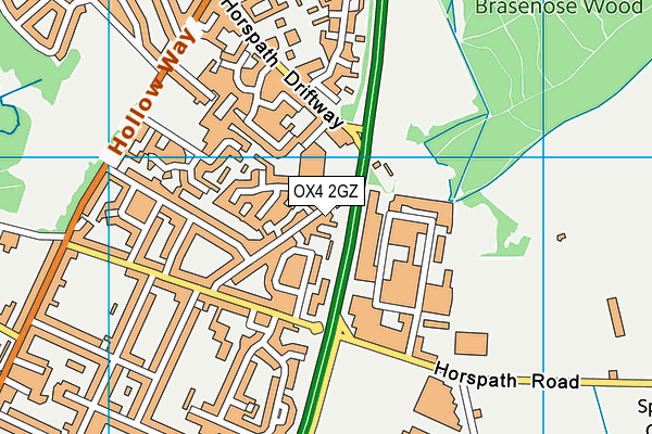 OX4 2GZ map - OS VectorMap District (Ordnance Survey)