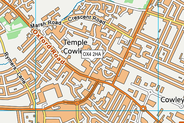 OX4 2HA map - OS VectorMap District (Ordnance Survey)