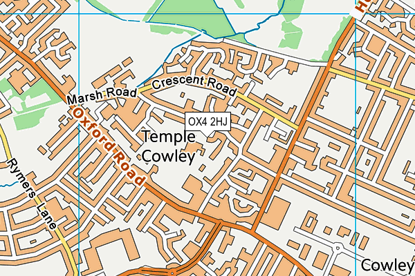 OX4 2HJ map - OS VectorMap District (Ordnance Survey)