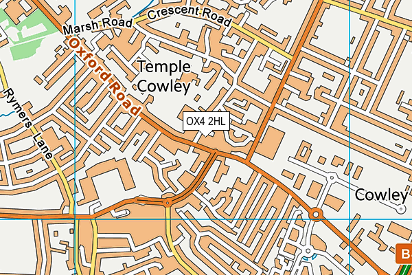 OX4 2HL map - OS VectorMap District (Ordnance Survey)