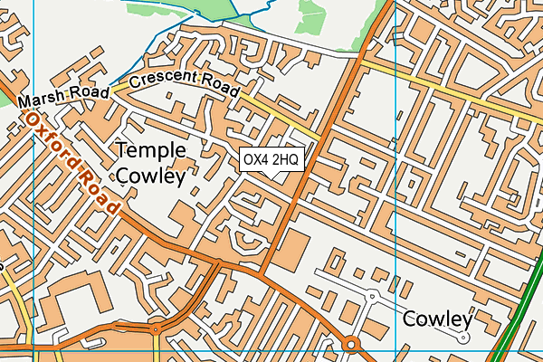 OX4 2HQ map - OS VectorMap District (Ordnance Survey)