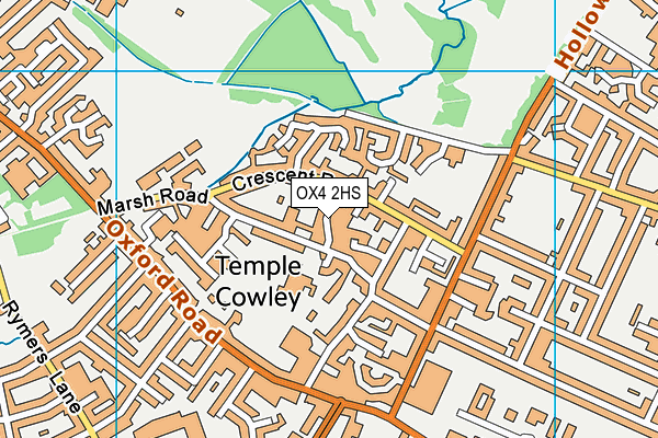 OX4 2HS map - OS VectorMap District (Ordnance Survey)