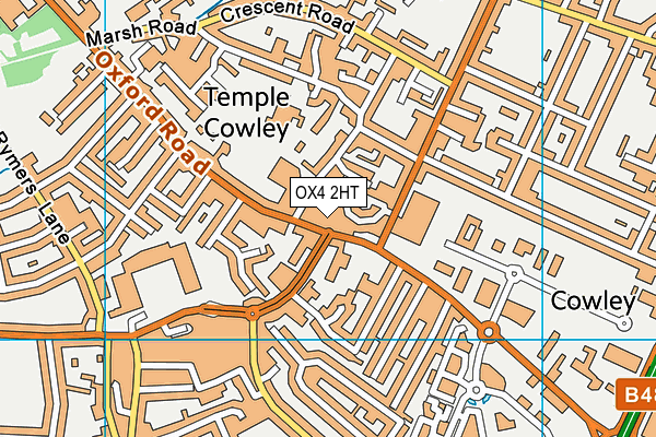 OX4 2HT map - OS VectorMap District (Ordnance Survey)